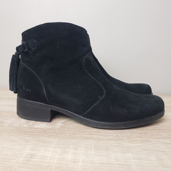 B.O.C Leather Upper Black Ankle Boots - Picture 2 of 11